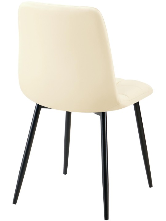 Cadeira da sala de jantar Antibes couro sintético, creme