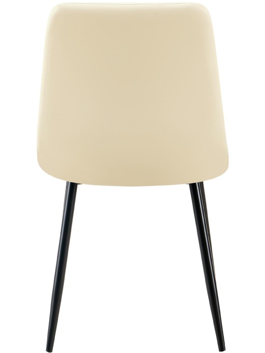 Cadeira da sala de jantar Antibes couro sintético, creme