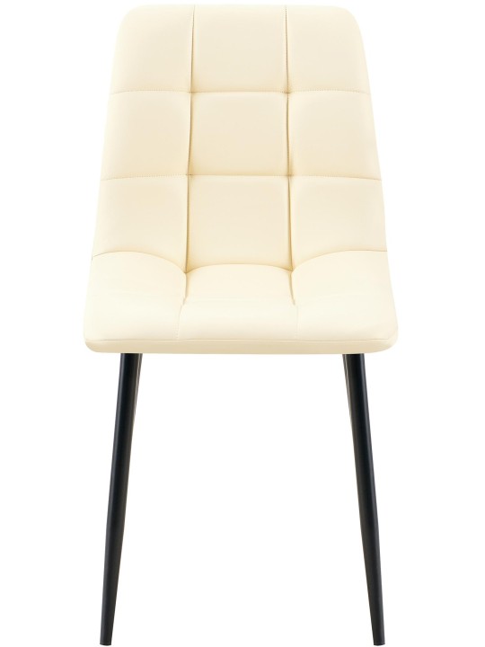 Cadeira da sala de jantar Antibes couro sintético, creme