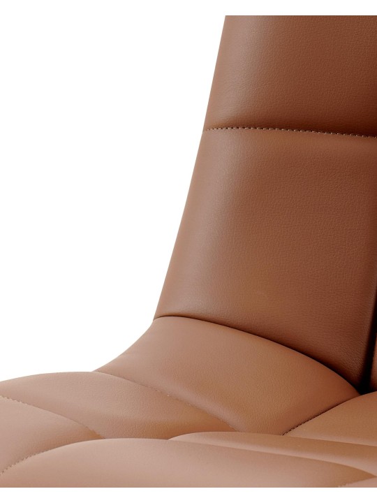 Cadeira da sala de jantar Antibes couro sintético, castanho escuro