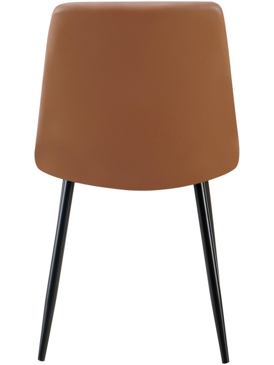 Cadeira da sala de jantar Antibes couro sintético, castanho escuro