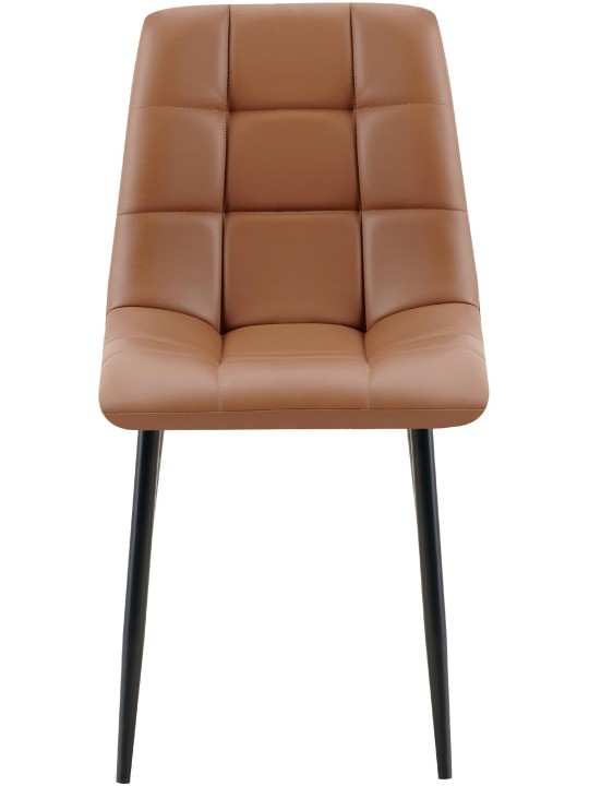 Cadeira da sala de jantar Antibes couro sintético, castanho escuro