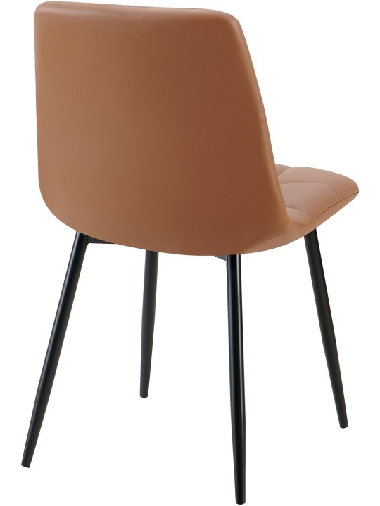 Cadeira da sala de jantar Antibes couro sintético, castanho escuro