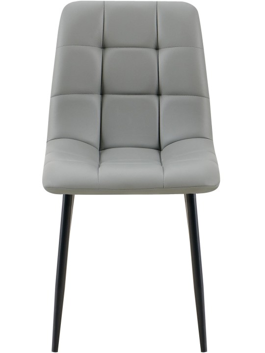 Cadeira da sala de jantar Antibes couro sintético, cinza claro