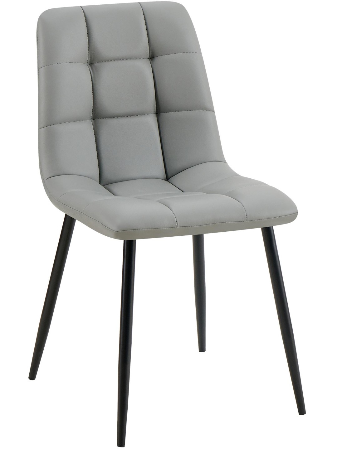 Cadeira da sala de jantar Antibes couro sintético, cinza claro