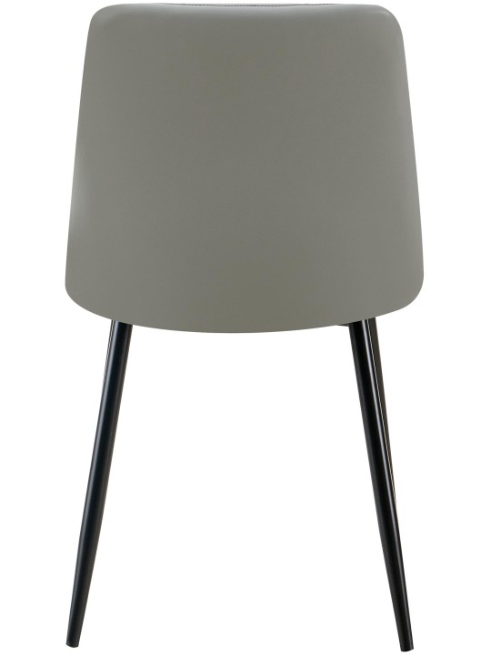 Cadeira da sala de jantar Antibes couro sintético, cinza claro