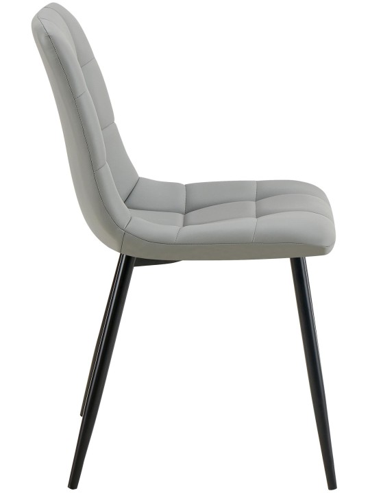Cadeira da sala de jantar Antibes couro sintético, cinza claro