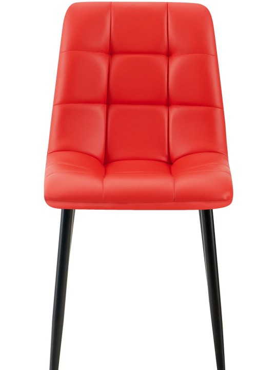 Cadeira da sala de jantar Antibes couro sintético, vermelho