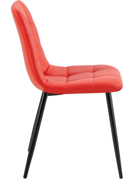 Cadeira da sala de jantar Antibes couro sintético, vermelho