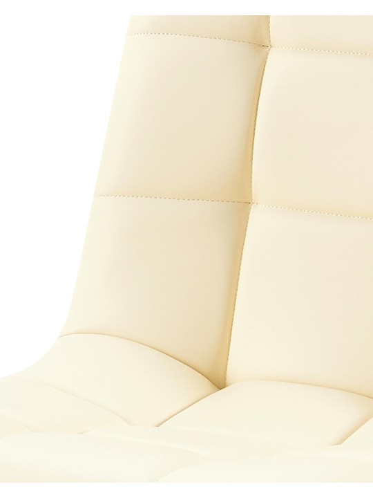 Cadeira da sala de jantar Antibes couro sintético, creme