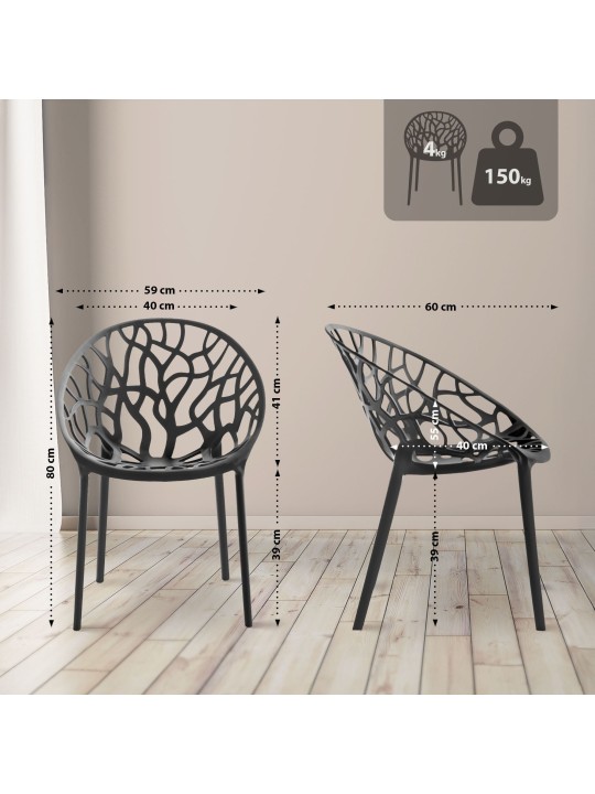 Grupo de assentos Hoscana, preto