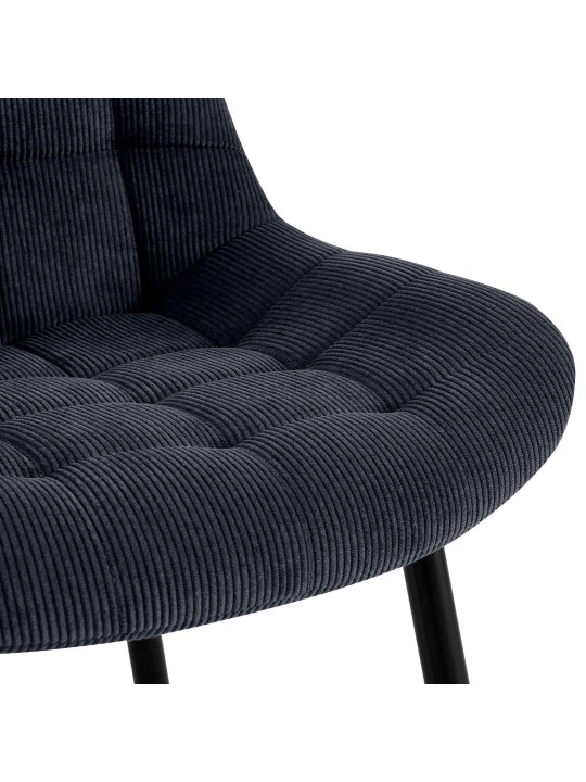 Cadeira de jantar Sardna Cord, preto