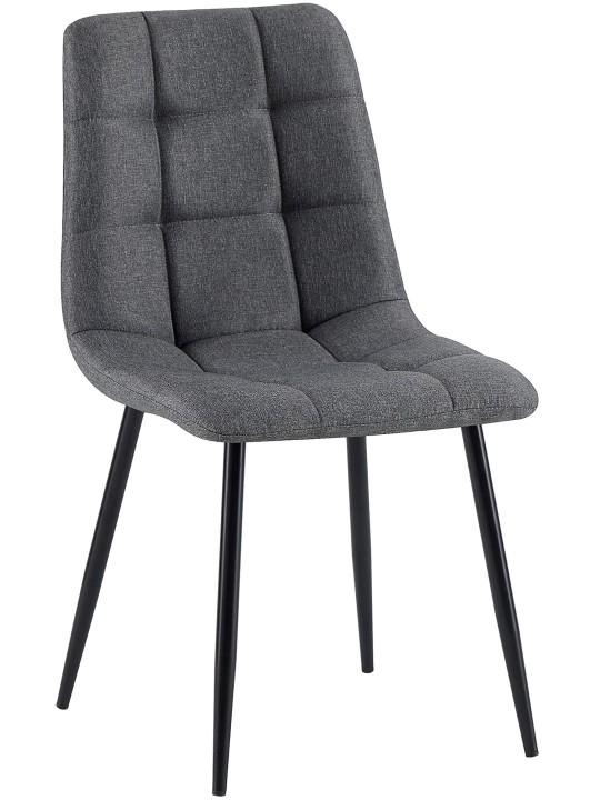 Cadeira da sala de jantar tecido Antibes, cinza escuro