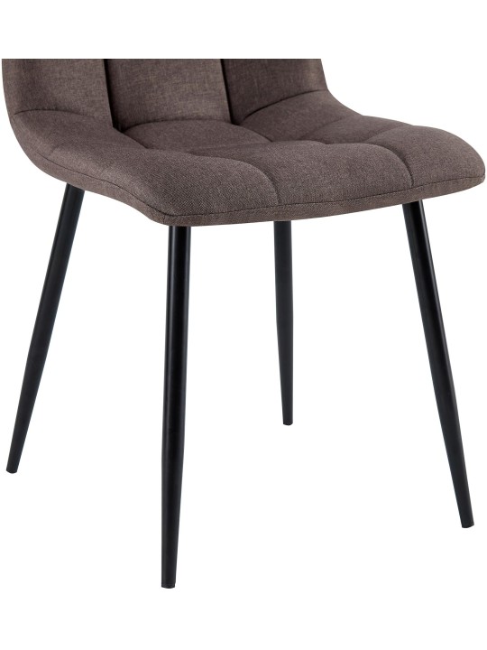 Cadeira da sala de jantar tecido Antibes, castanho