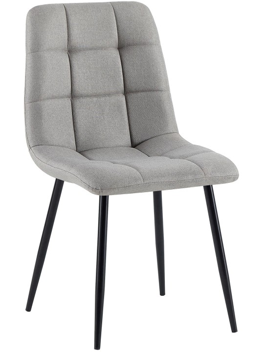 Cadeira da sala de jantar tecido Antibes, cinza claro