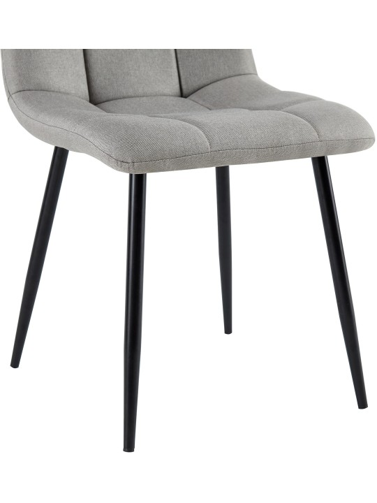 Cadeira da sala de jantar tecido Antibes, cinza claro