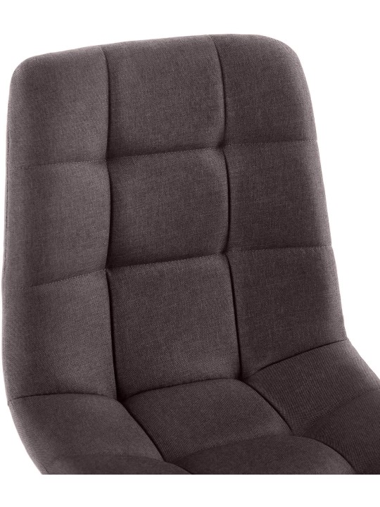 Conjunto de 4 cadeiras de jantar em tecido Antibes, castanho