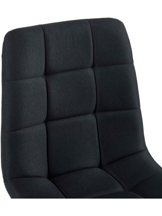 Conjunto de 4 cadeiras de jantar em tecido Antibes, preto