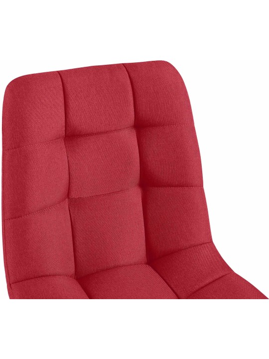 Cadeira da sala de jantar tecido Antibes, vermelho