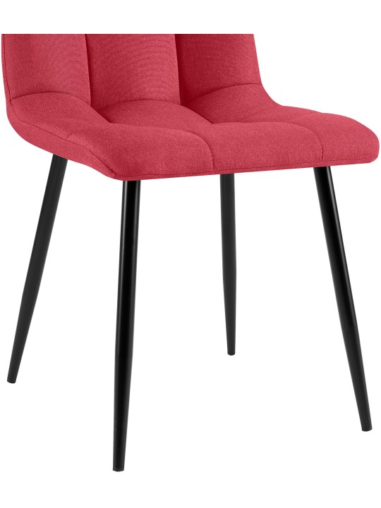 Cadeira da sala de jantar tecido Antibes, vermelho