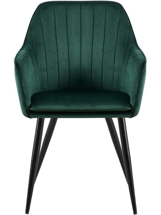 Cadeira de jantar de veludo Cheryl, verde Cadeira de jantar de veludo Cheryl, verde