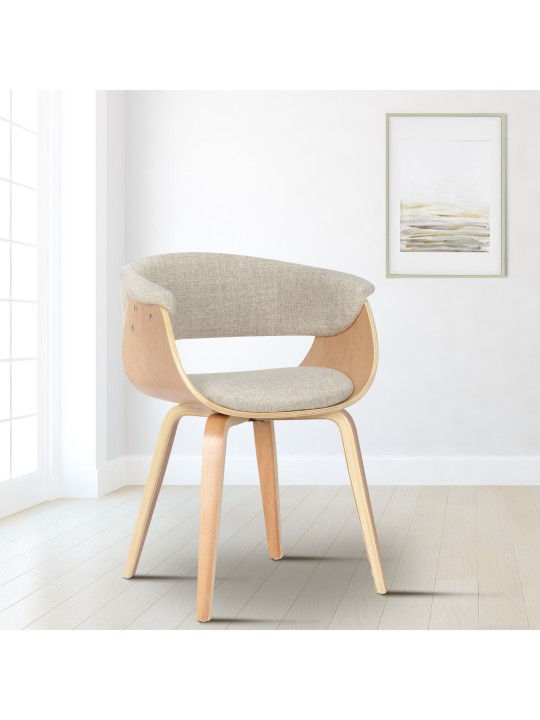 Cadeira Bruce tecido natural, creme Cadeira Bruce tecido natural, creme