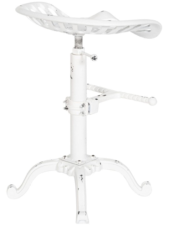 Conjunto de 2 bancos altos Butch, branco antigo Conjunto de 2 bancos altos Butch, branco antigo