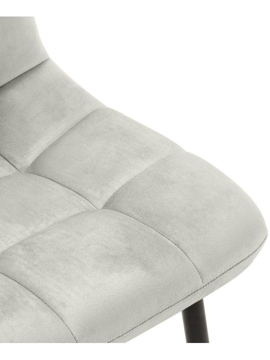 Conjunto de 4 cadeiras de jantar Antibes, cinza