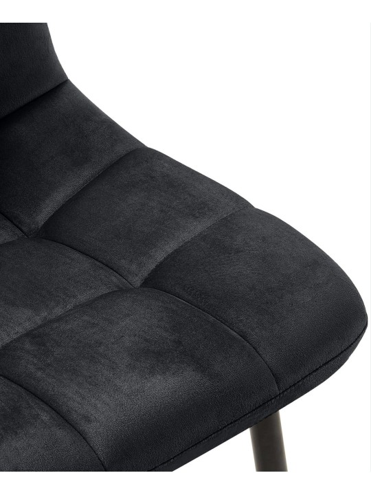 Conjunto de 4 cadeiras de jantar Antibes, preto