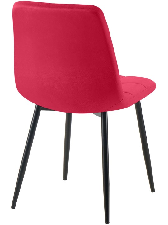 Conjunto de 4 cadeiras de jantar Antibes, vermelho