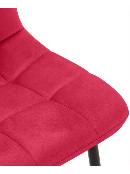 Conjunto de 4 cadeiras de jantar Antibes, vermelho