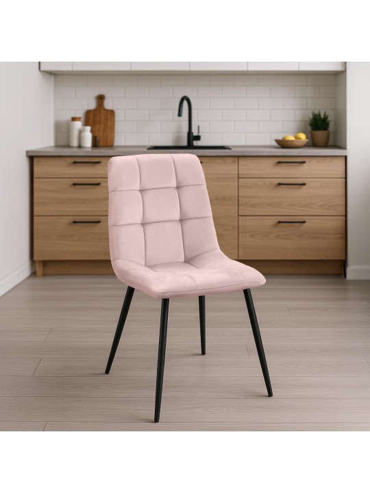 Conjunto de 4 cadeiras de jantar Antibes, rosa