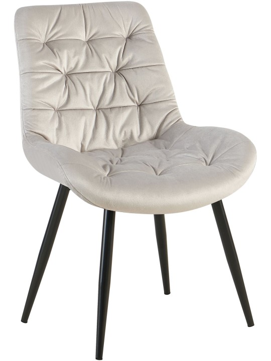 Cadeira de jantar de veludo Rossford, cinza