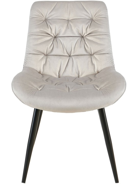 Cadeira de jantar de veludo Rossford, cinza