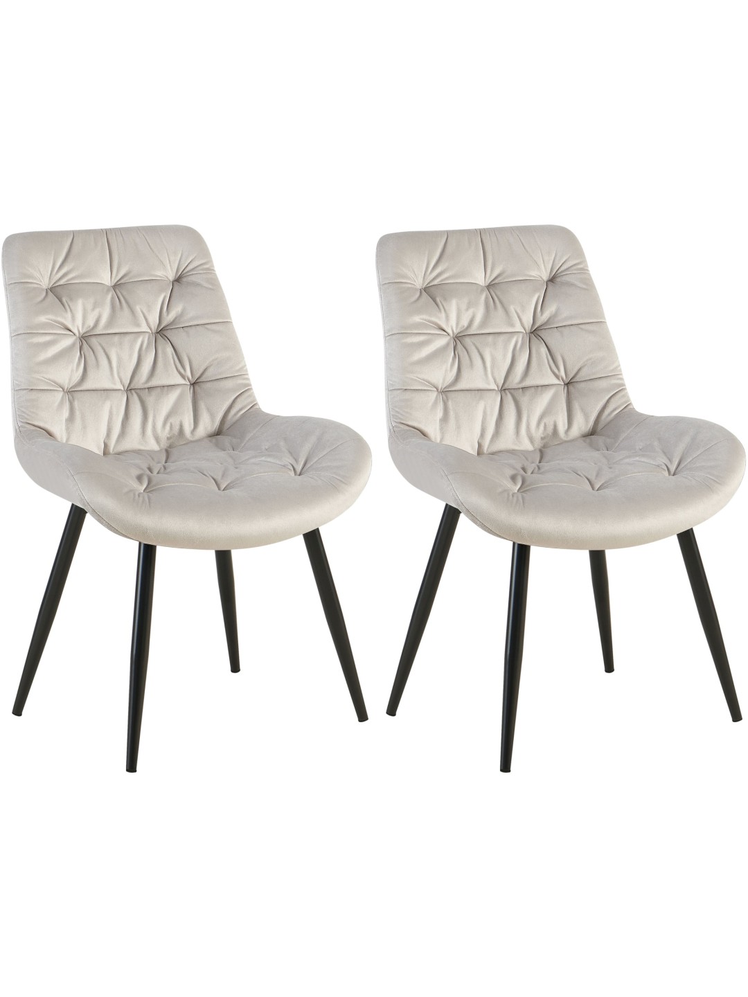 Conjunto de 2 cadeiras de jantar Rossford, cinza