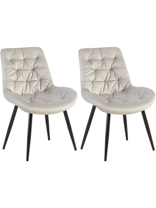 Conjunto de 2 cadeiras de jantar Rossford, cinza Conjunto de 2 cadeiras de jantar Rossford, cinza