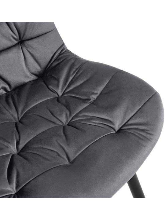 Conjunto de 2 cadeiras de jantar Rossford, cinza escuro