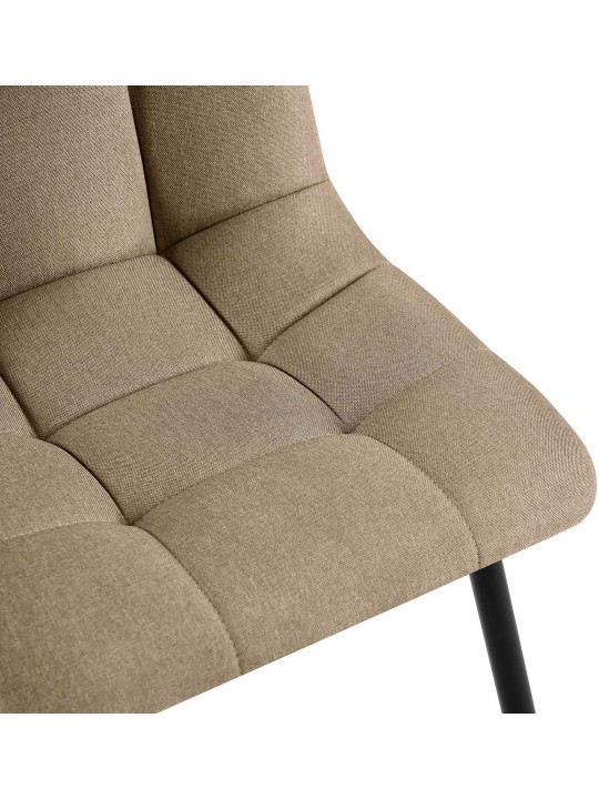Conjunto de 2 cadeiras de jantar tecido Tilde, taupe Conjunto de 2 cadeiras de jantar tecido Tilde, taupe