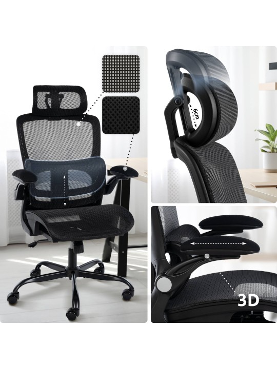 Cadeira de escritório Kaylee, preto