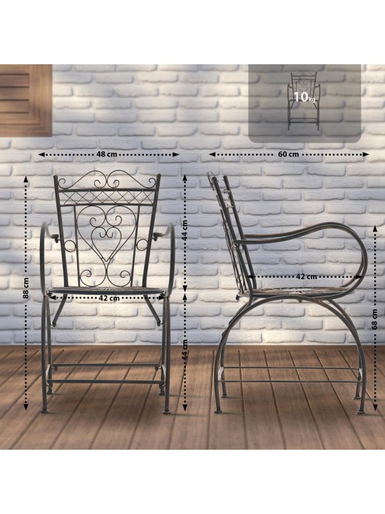 Cadeira Sheela, bronze