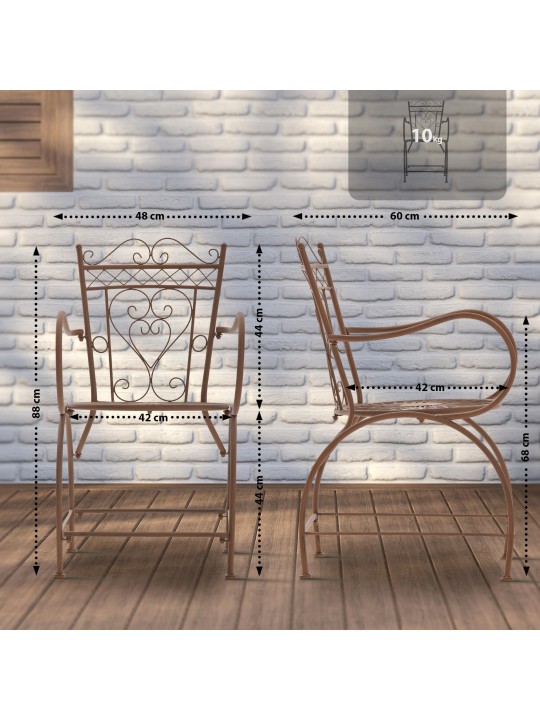 Cadeira Sheela, castanho antigo Cadeira Sheela, castanho antigo