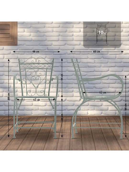 Cadeira Sheela, verde antigo