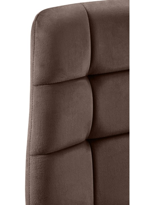 Conjunto de 4 cadeiras de jantar em veludo Tilde, castanho