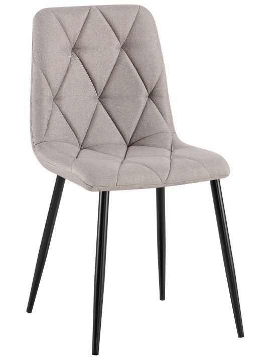 Cadeira de jantar em tecido Clairton, cinza claro