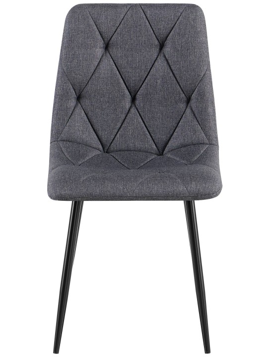 Cadeira de jantar em tecido Clairton, cinza escuro