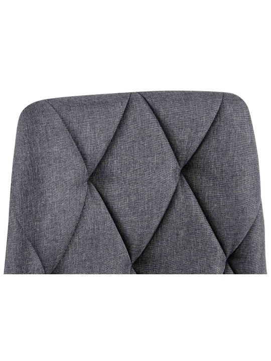 Cadeira de jantar em tecido Clairton, cinza escuro