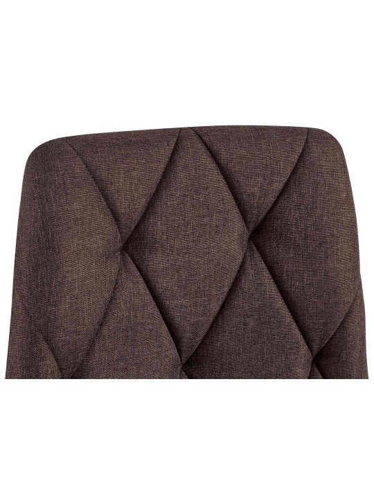 Cadeira de jantar em tecido Clairton, castanho