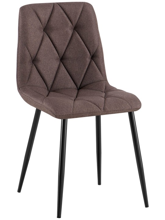 Cadeira de jantar em tecido Clairton, castanho