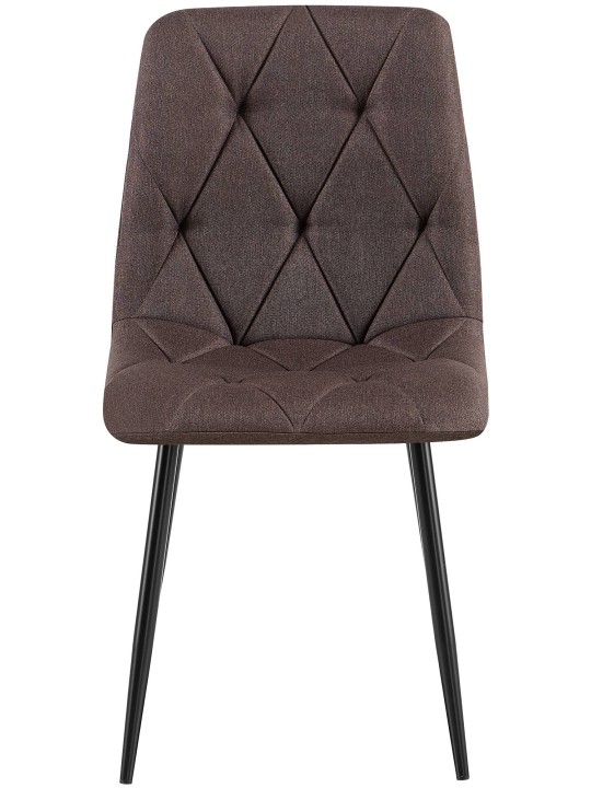 Cadeira de jantar em tecido Clairton, castanho