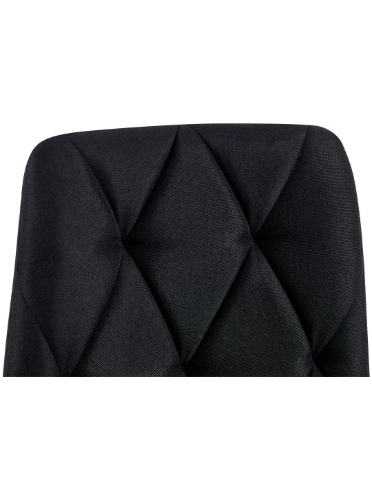 Conjunto de 2 cadeiras de jantar tecido Clairton, preto